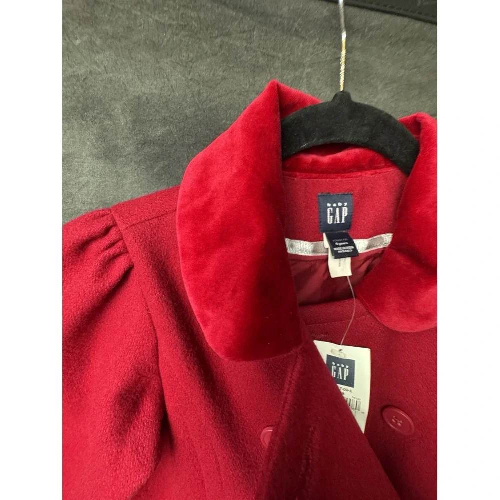 Baby Gap‎ Toddler Coat Size 4 years Peacoat  Red Winter Jacket Wool Blend NWT